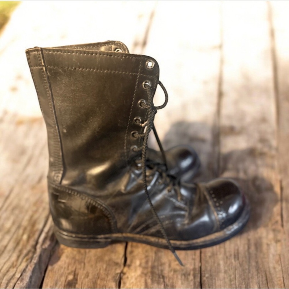 Double H Black Leather Boots
